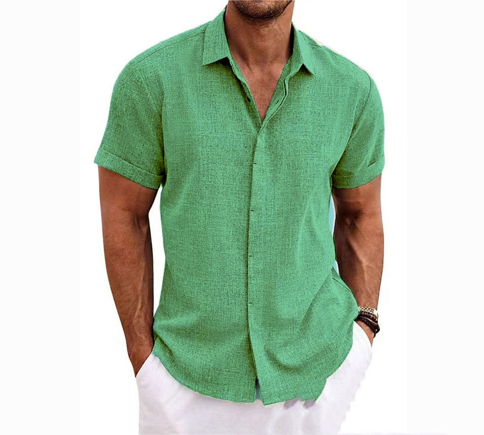 Beach Plus Size Men's Short-sleeve Shirt