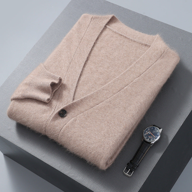 Men's V-neck Button Cardigan Knitted Long Sleeve