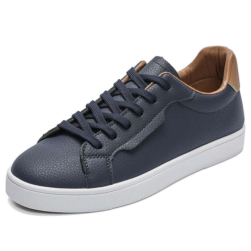 Spring New Mens White Sneakers With A Low-cut Design