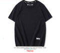 Drop-Shoulder Pure Cotton Short-Sleeve Unisex Solid-Color Blank Shirt
