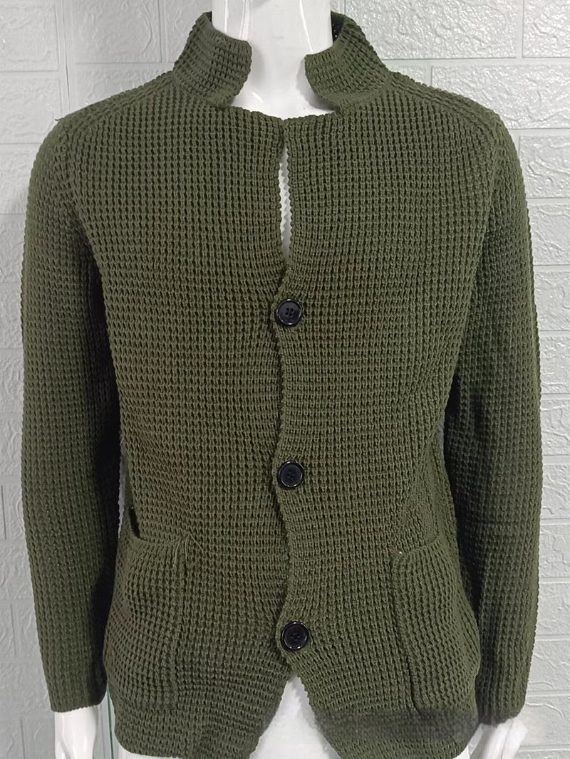 Men's Slim Stand Collar Knitted Fall Winter Coat