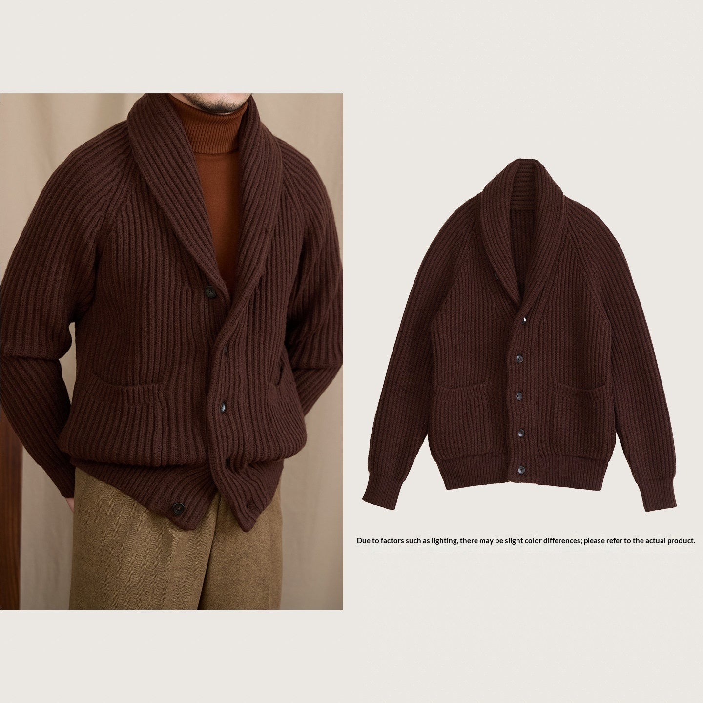Casual  Warm  And Stylish Mens Commuter Sweater Cardigan