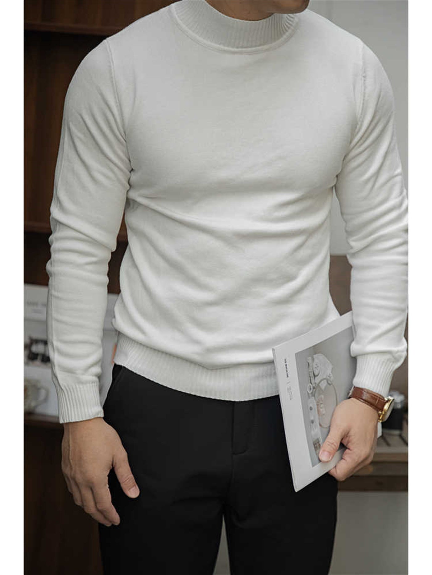 Sweater Bottoming Shirt Basic Warm Man