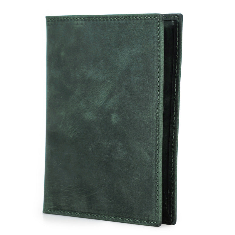 Retro Crazy Horse Leather Anti-theft Swiping Document Package