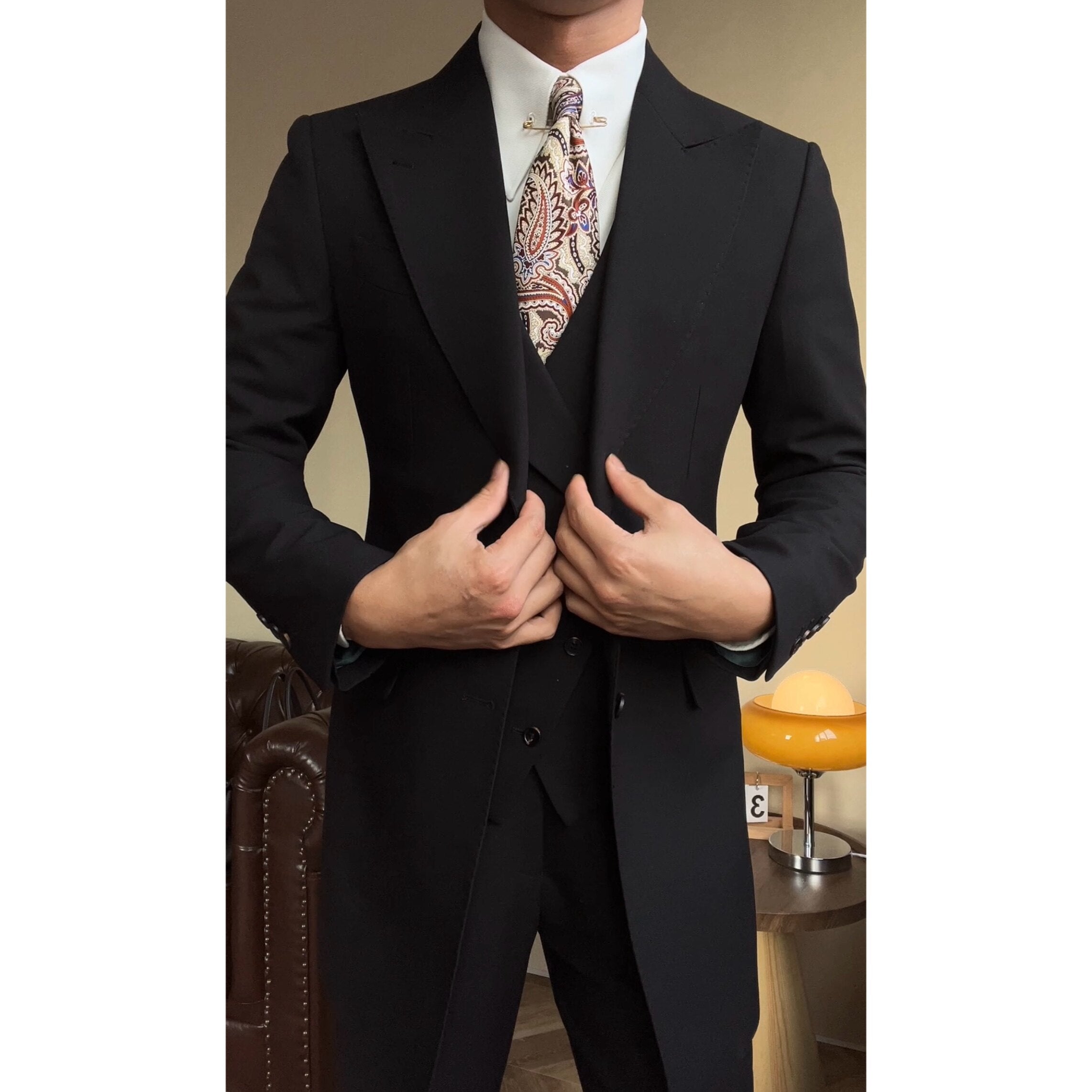 Black Milano Suit - Over Jacket