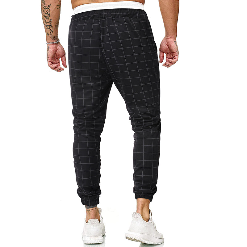 Fashion check casual trousers