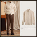 Short, Stylish Wool-blend Sweater For Men