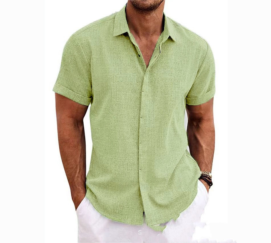 Beach Plus Size Men's Short-sleeve Shirt