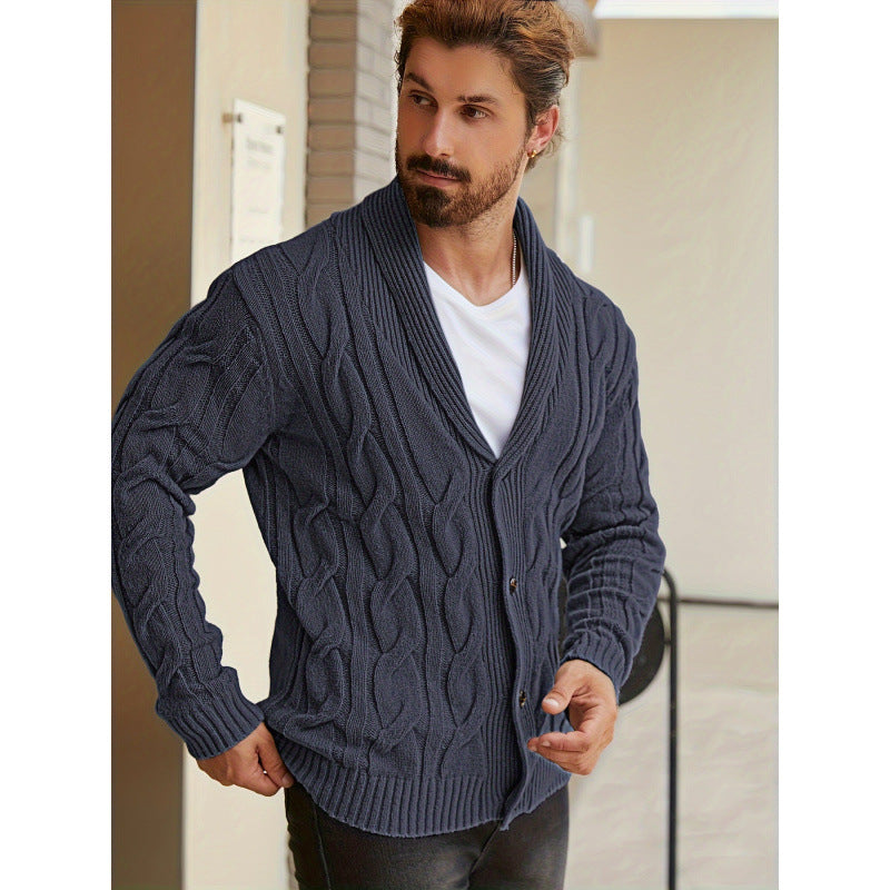Printed Knit Cardigan Casual Long Sleeve Sweater