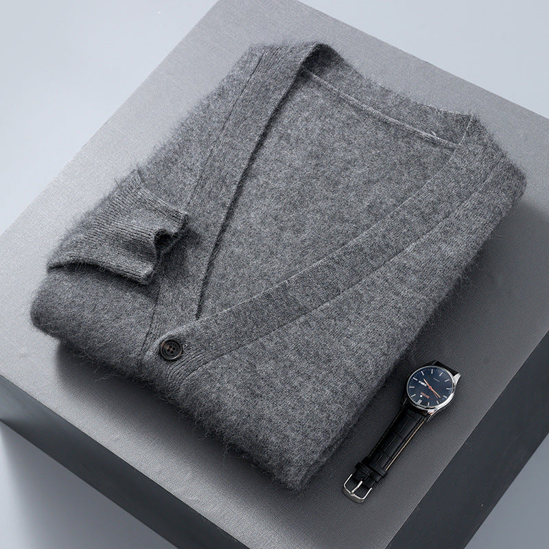 Men's V-neck Button Cardigan Knitted Long Sleeve