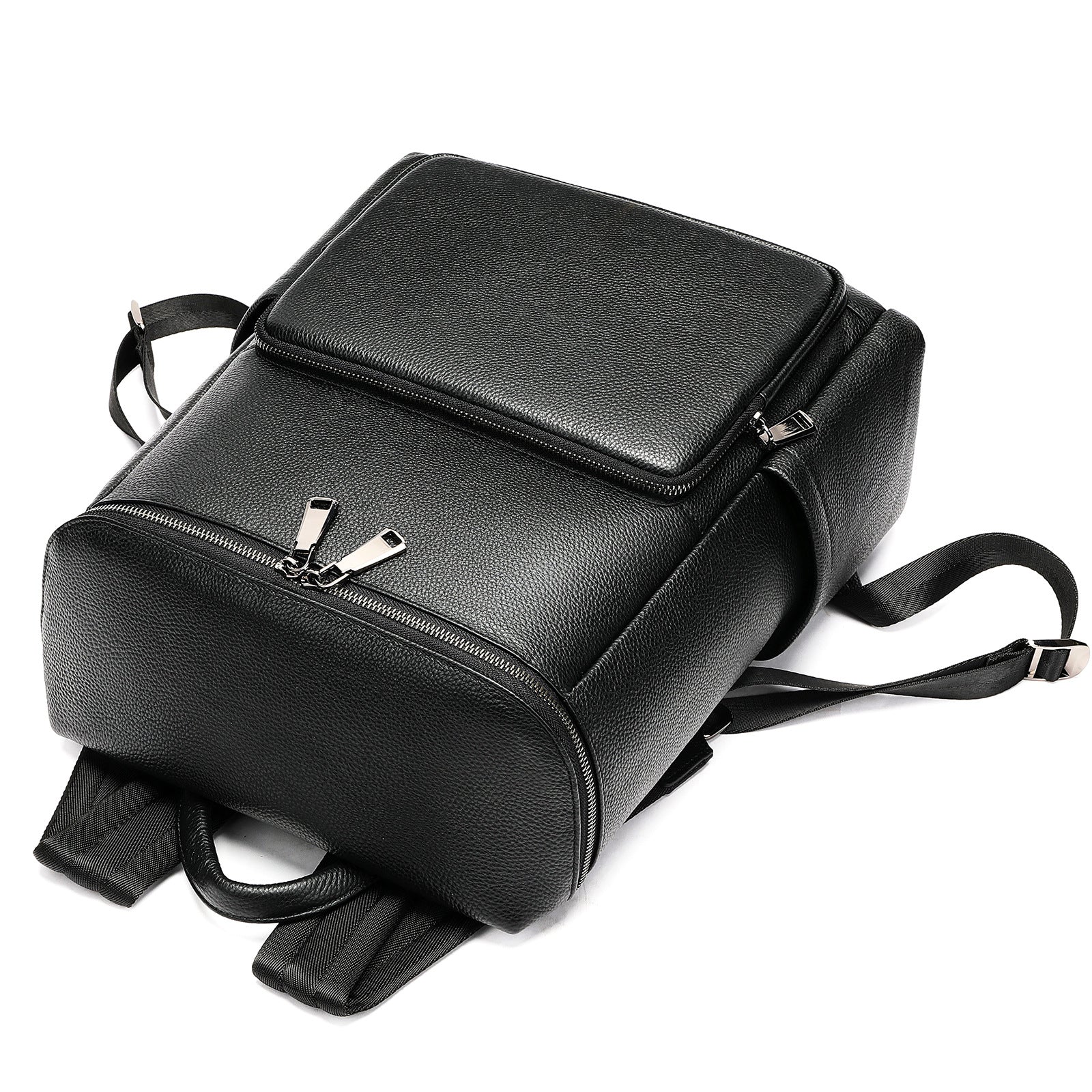 Mens Leather Commuter Casual Laptop Backpack