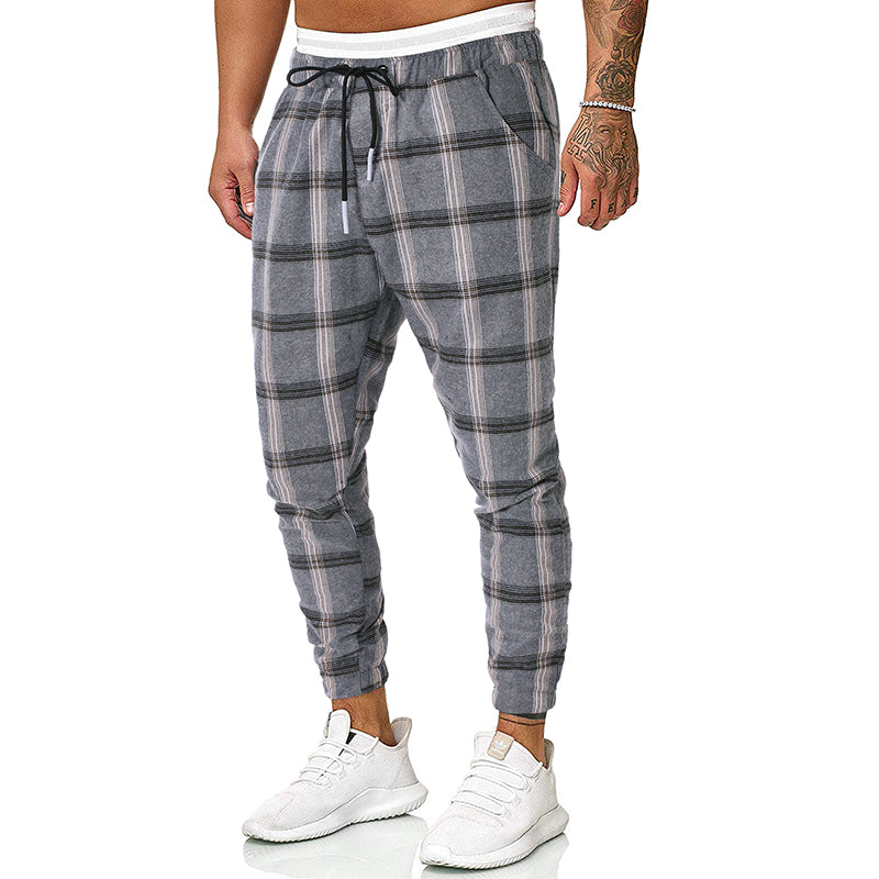 Fashion check casual trousers