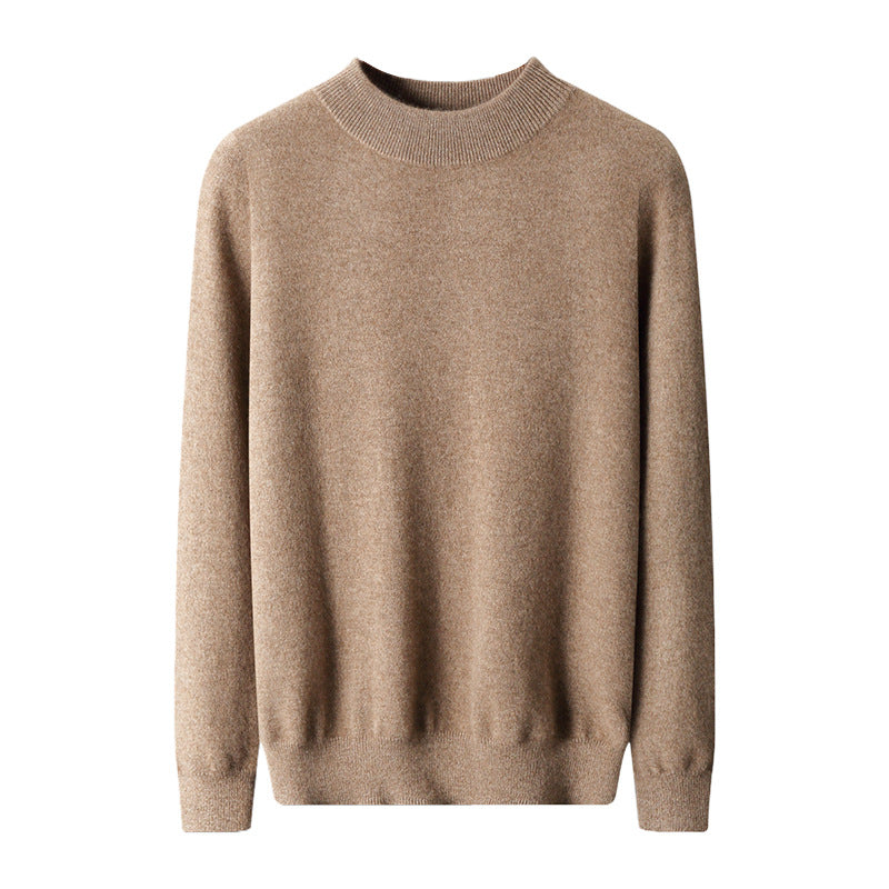 Autumn And Winter New Half-collar Wool Sweater Men's Thin Pullover Bottoming Shirt