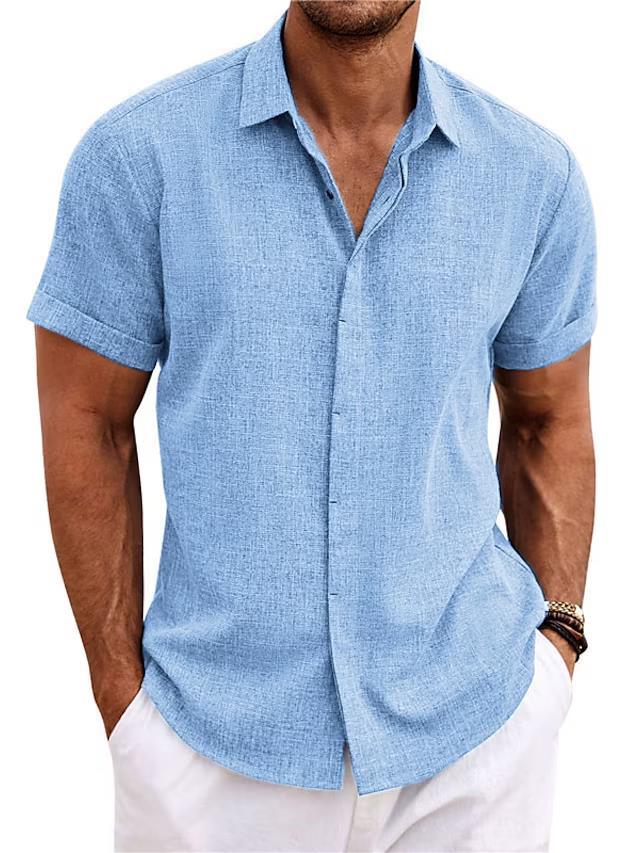 Beach Plus Size Men's Short-sleeve Shirt
