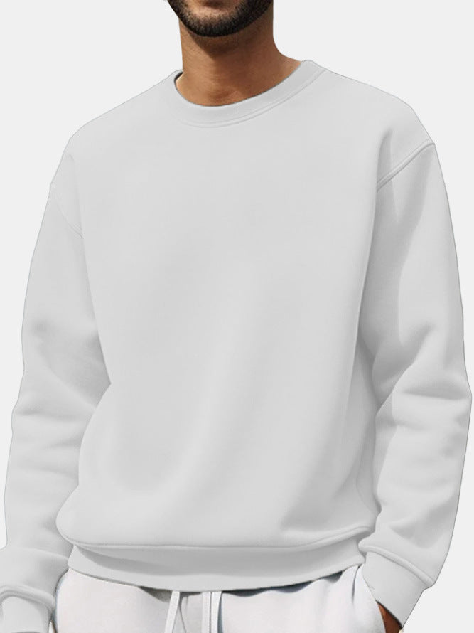 Round Collar Velvet Long Sleeve Sweatshirt