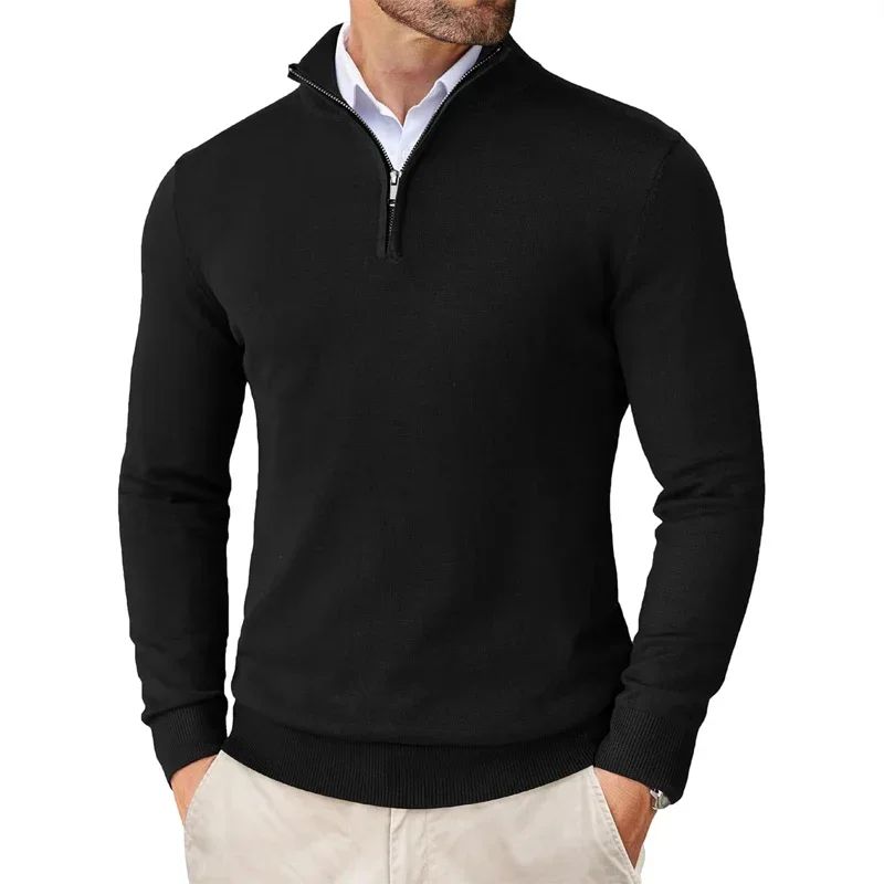 Autumn Men's Season Zipper Sweater Ultra-thin Lightweight