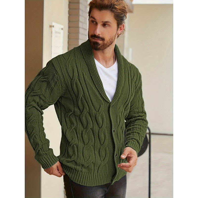 Printed Knit Cardigan Casual Long Sleeve Sweater