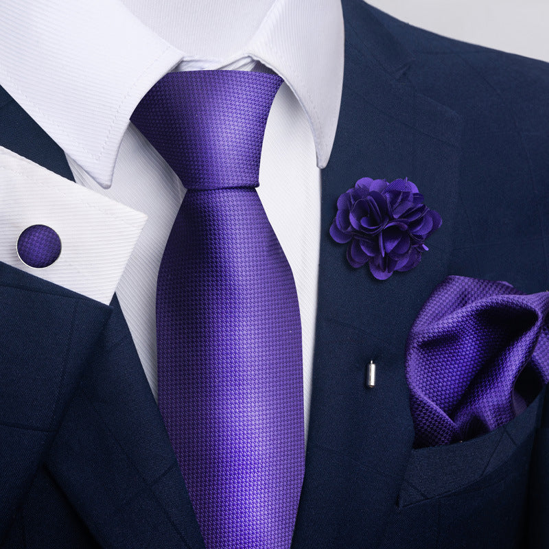 Men's Tie Suit Pocket Square Combo 8