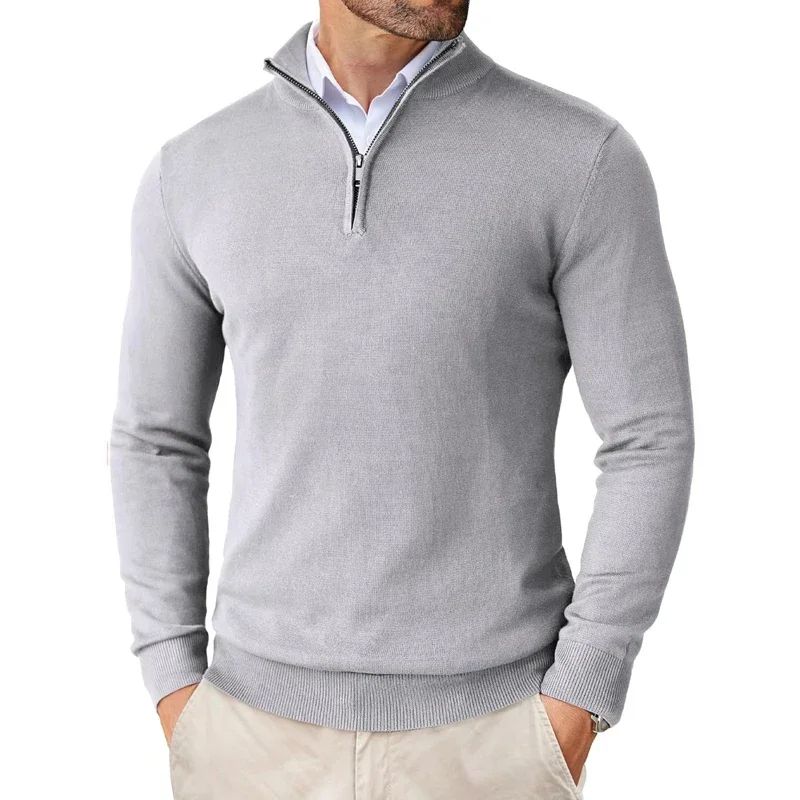 Autumn Men's Season Zipper Sweater Ultra-thin Lightweight