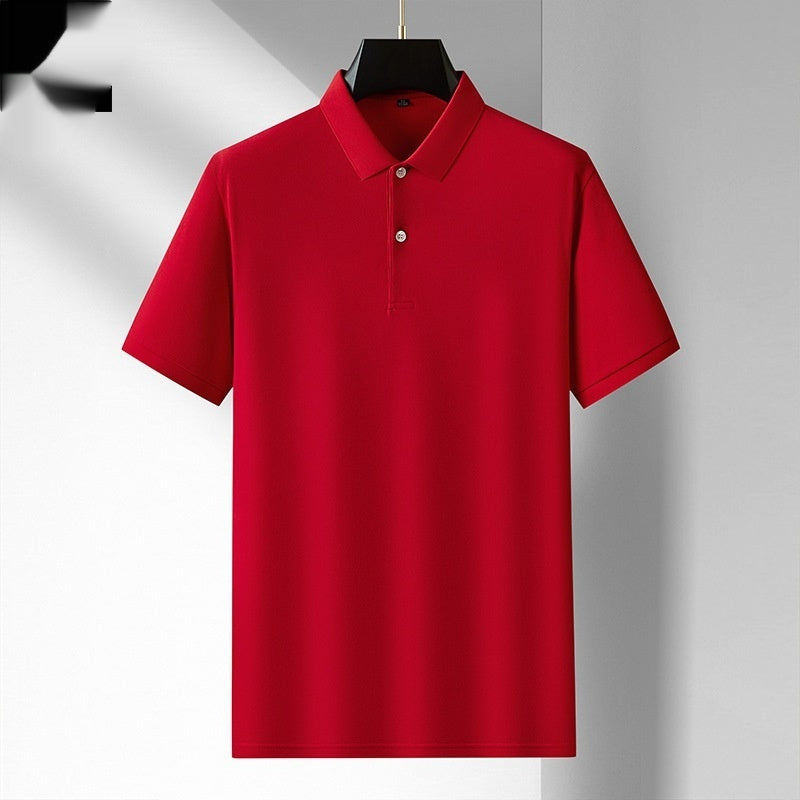 Cotton Mercerized Mens Polo Shirt High-End Feel Pure Cotton Lap