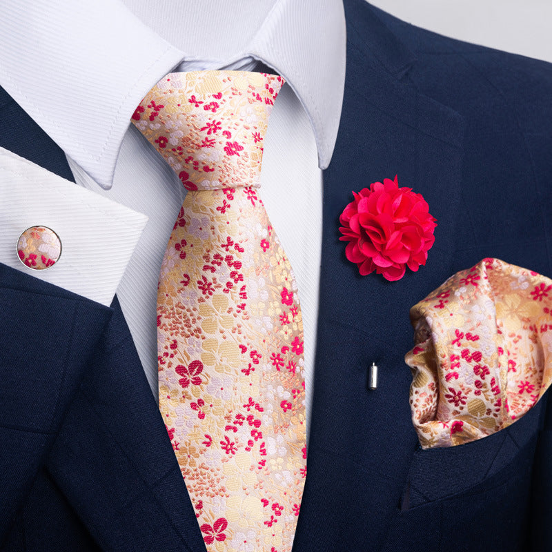 Men's Tie Suit Pocket Square Combo 8