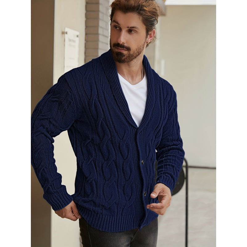 Printed Knit Cardigan Casual Long Sleeve Sweater