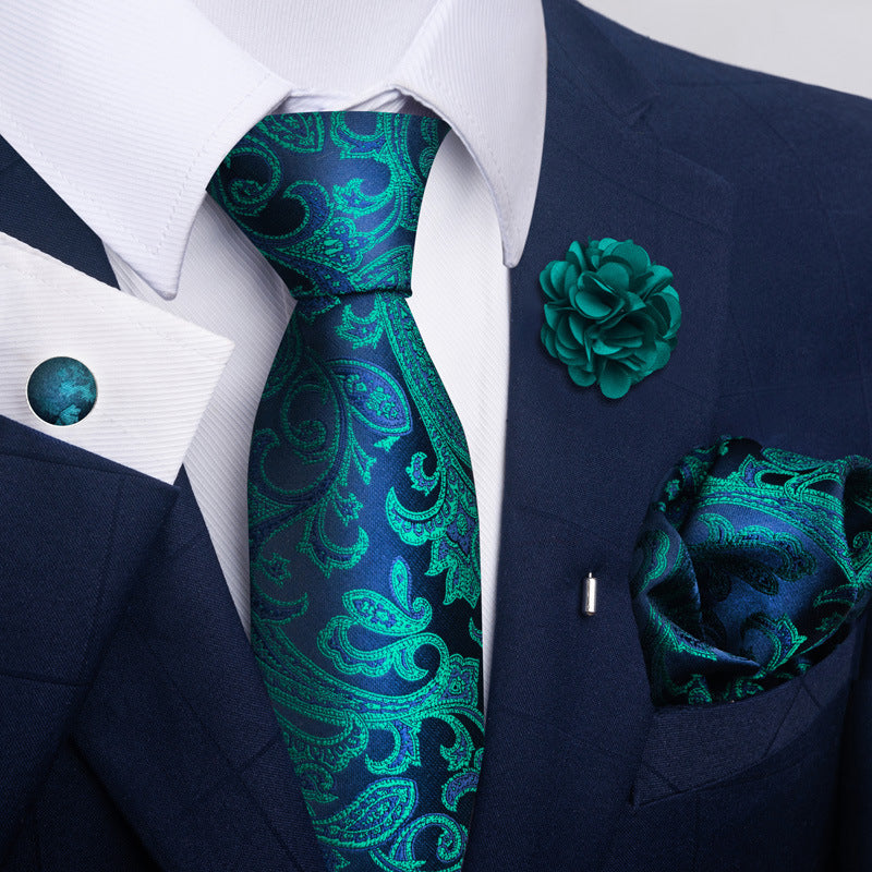 Men's Tie Suit Pocket Square Combo 8