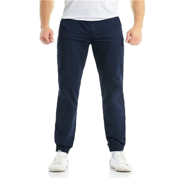 Men's cotton solid color casual pants Harlan trousers