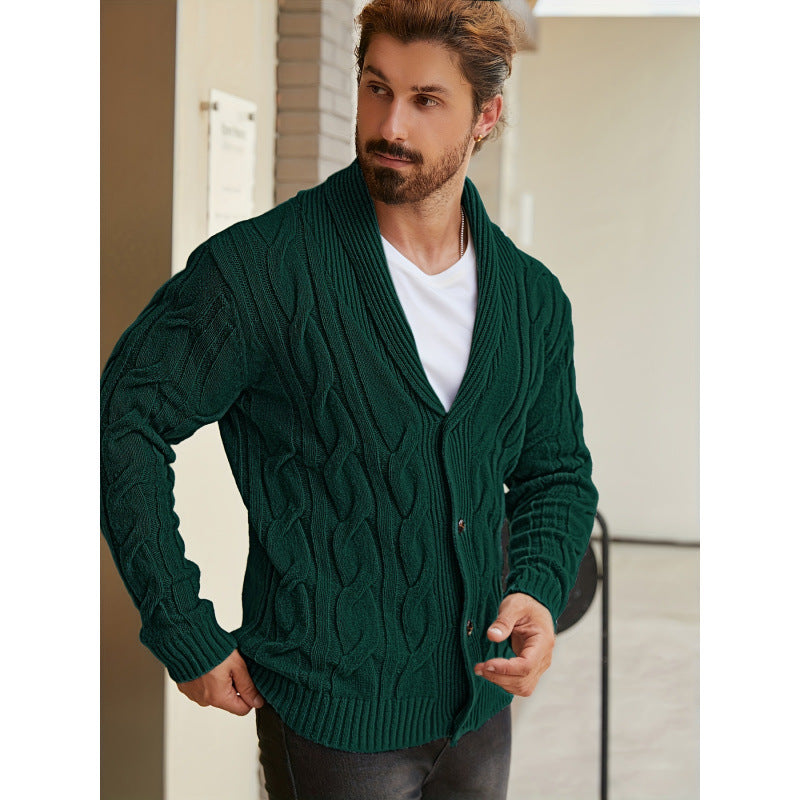 Printed Knit Cardigan Casual Long Sleeve Sweater