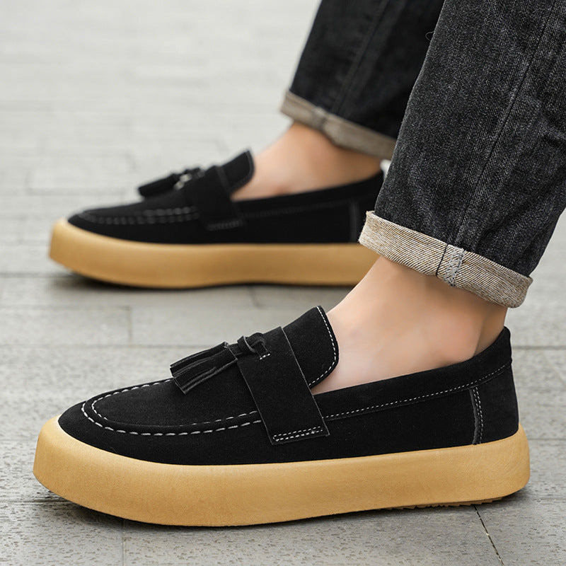 Mens Derby Shoes In British Style Casual Loafers