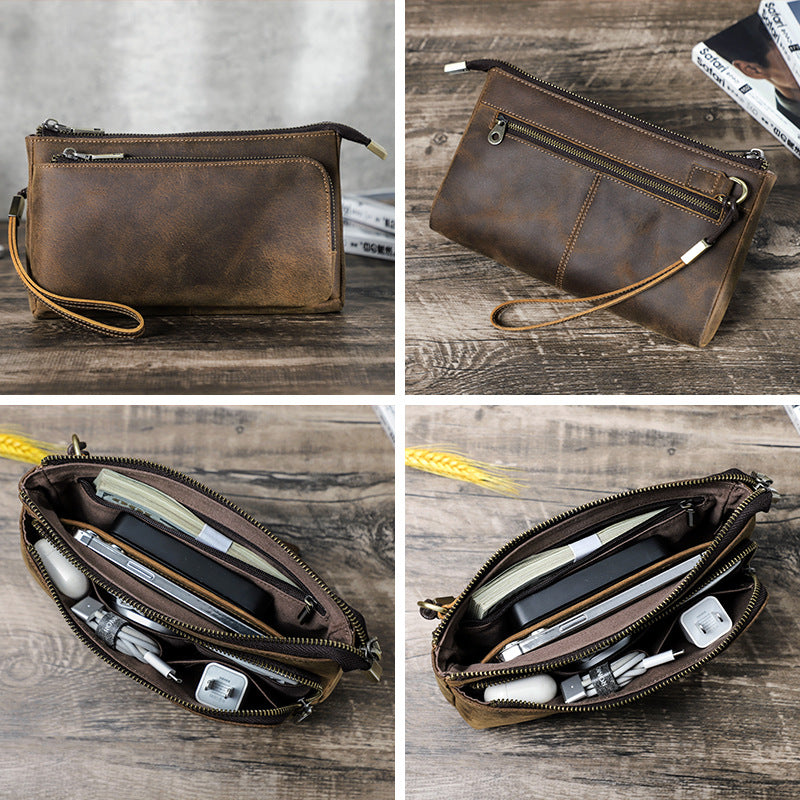 Handmade Large Capacity Portable Zippered Multifunctional Storage Bag
