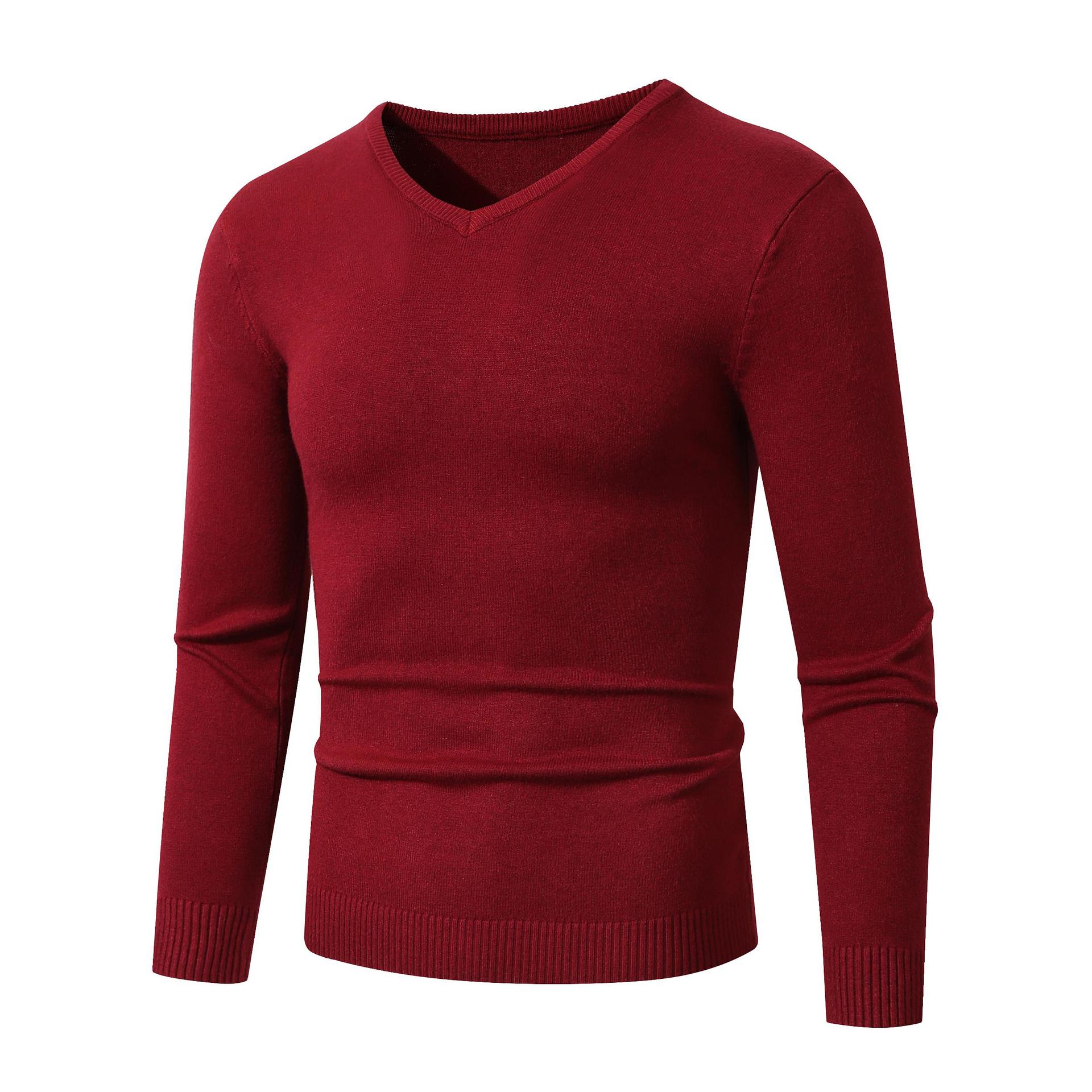 European And American Casual Long-sleeve V-neck Sweater Base Layer