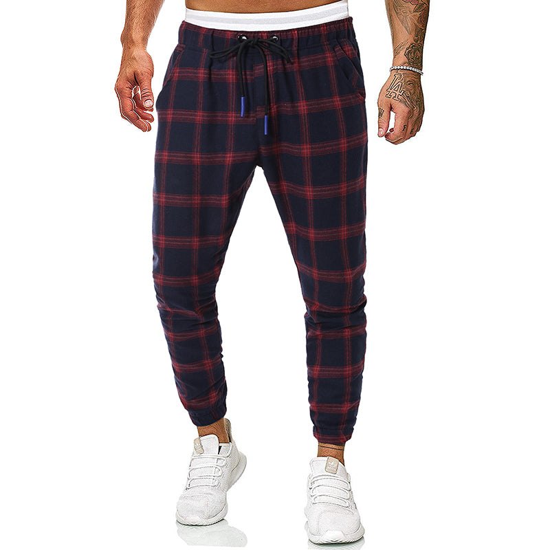 Fashion check casual trousers