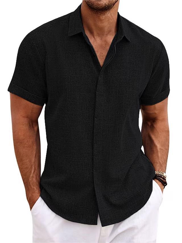 Beach Plus Size Men's Short-sleeve Shirt
