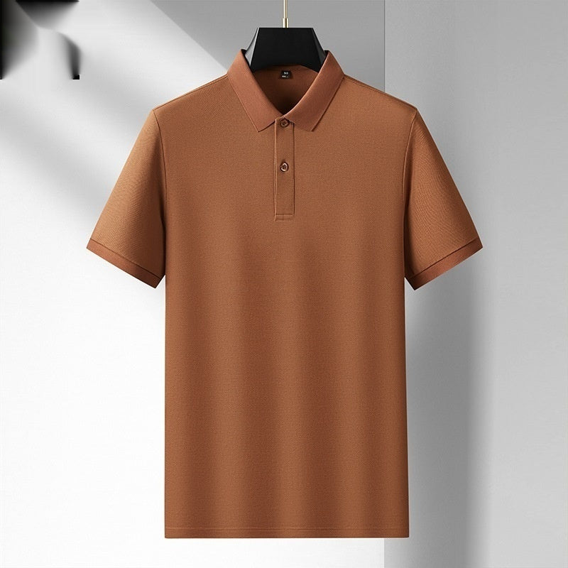 Cotton Mercerized Mens Polo Shirt High-End Feel Pure Cotton Lap