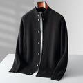 Pure Wool Men's Stand Collar Simple Sweater