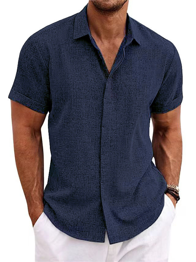 Beach Plus Size Men's Short-sleeve Shirt