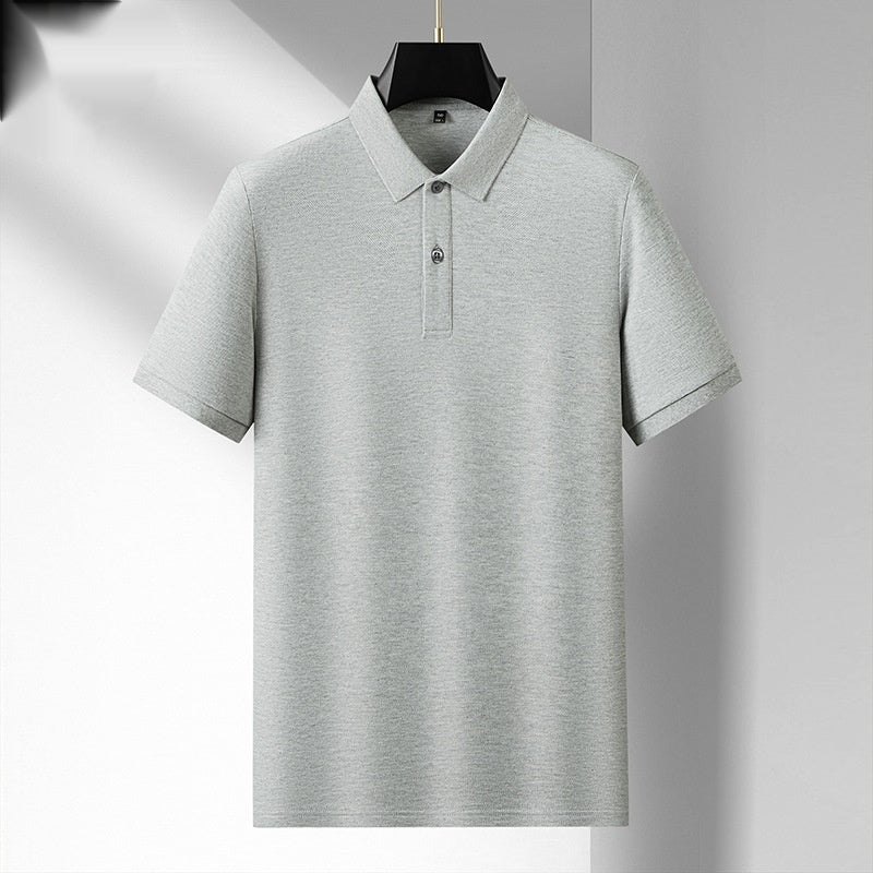 Cotton Mercerized Mens Polo Shirt High-End Feel Pure Cotton Lap