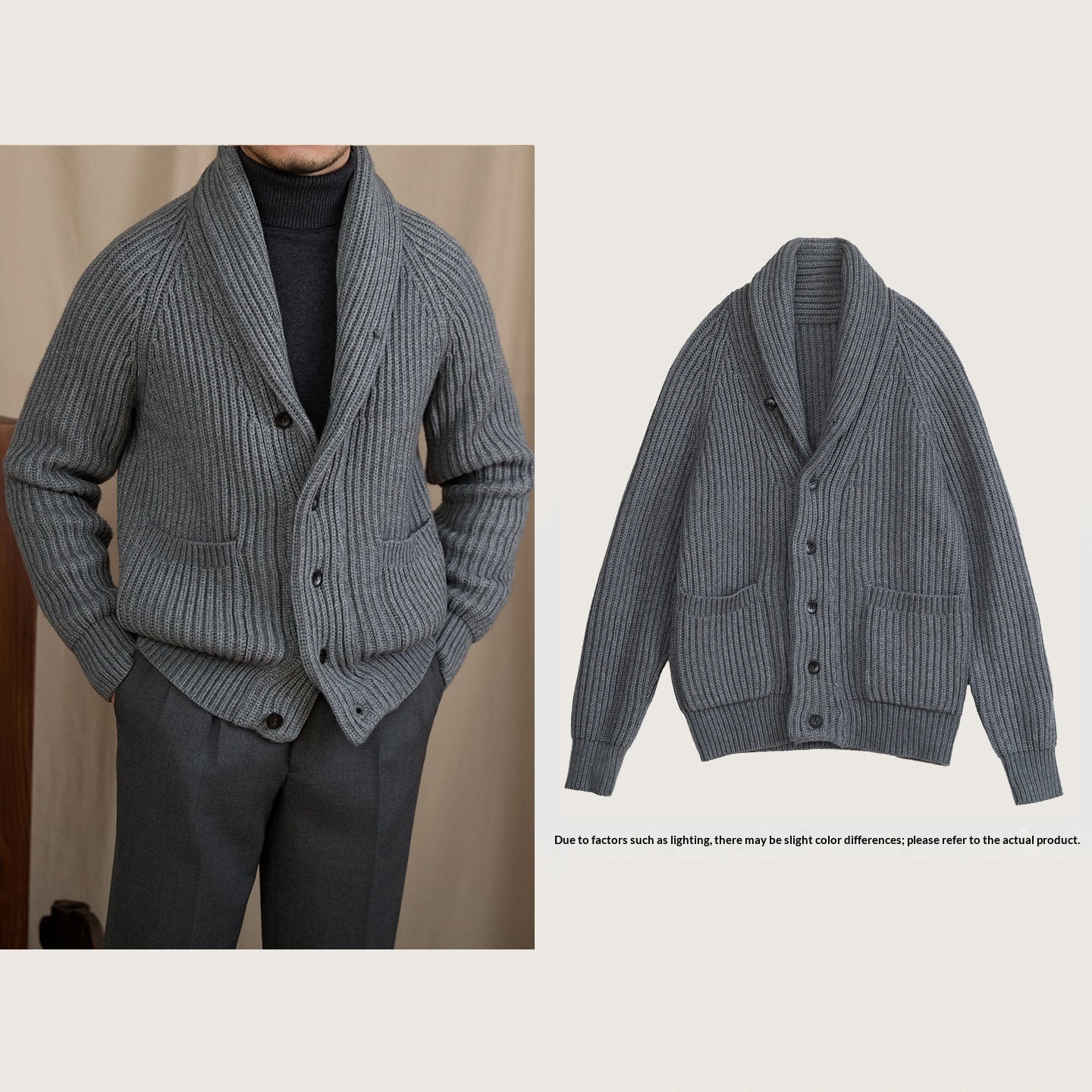 Casual  Warm  And Stylish Mens Commuter Sweater Cardigan