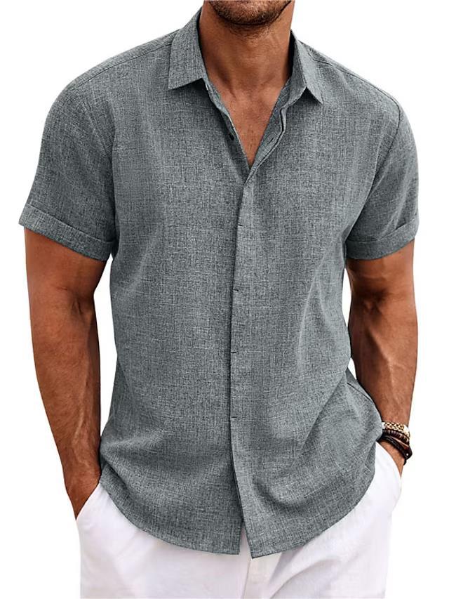 Beach Plus Size Men's Short-sleeve Shirt