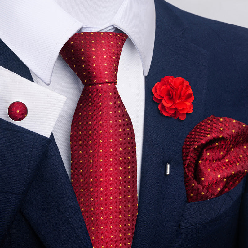 Men's Tie Suit Pocket Square Combo 8