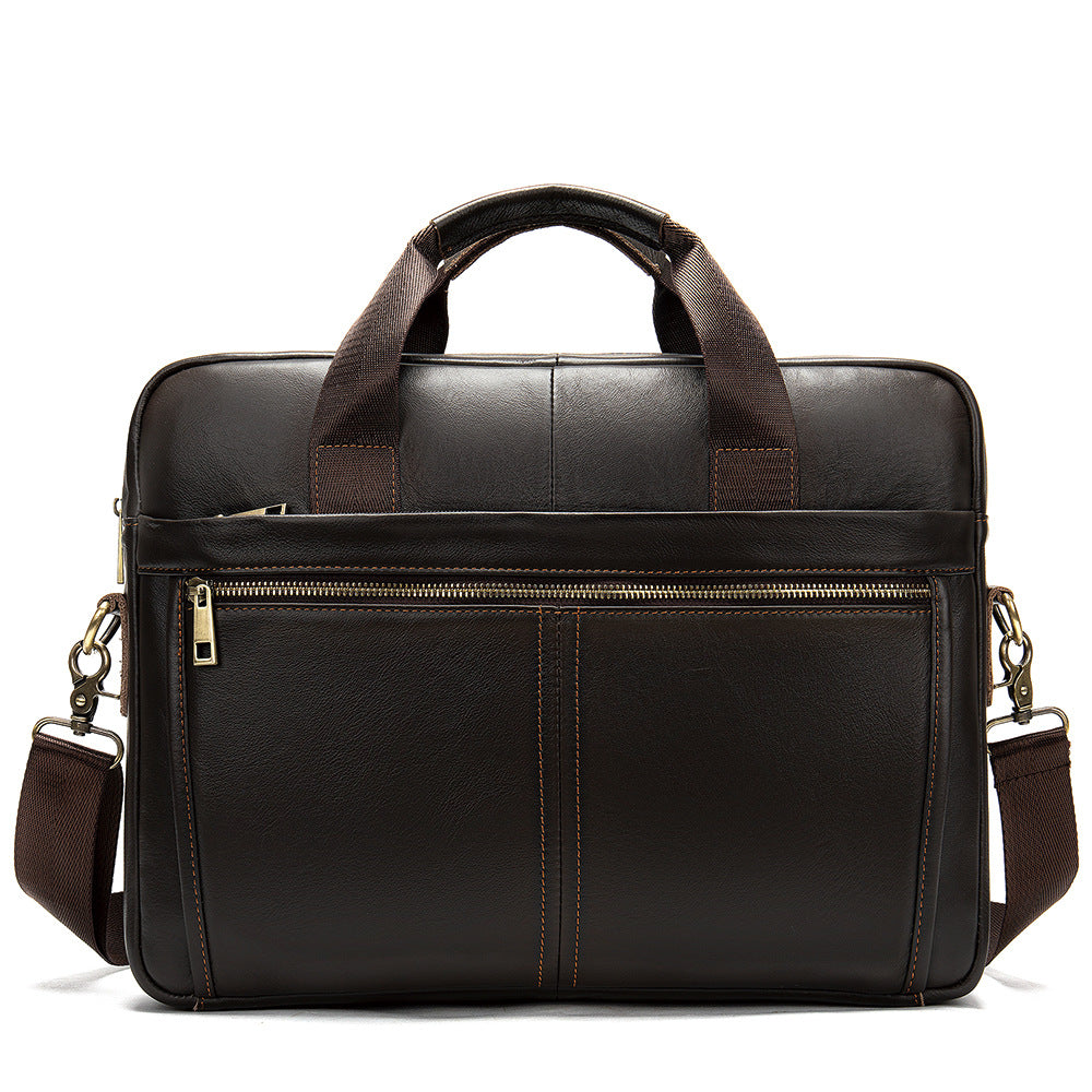 Fashion Personality Men's First Layer Cowhide Handbag