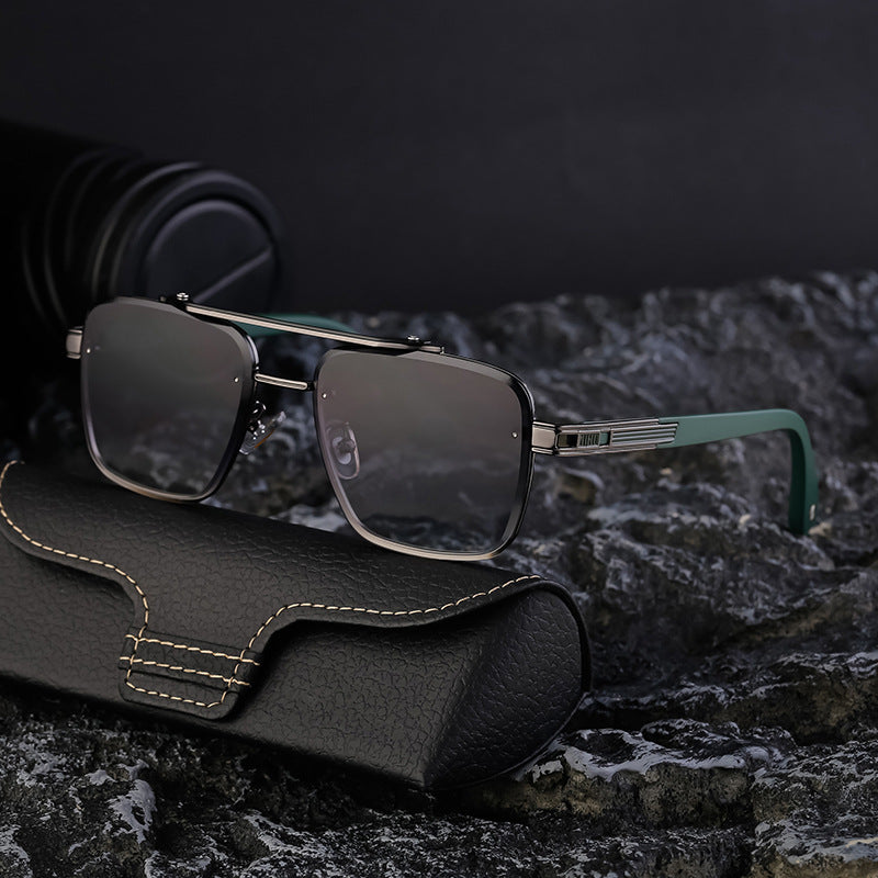 Mens Fashionable Square-frame Sunglasses