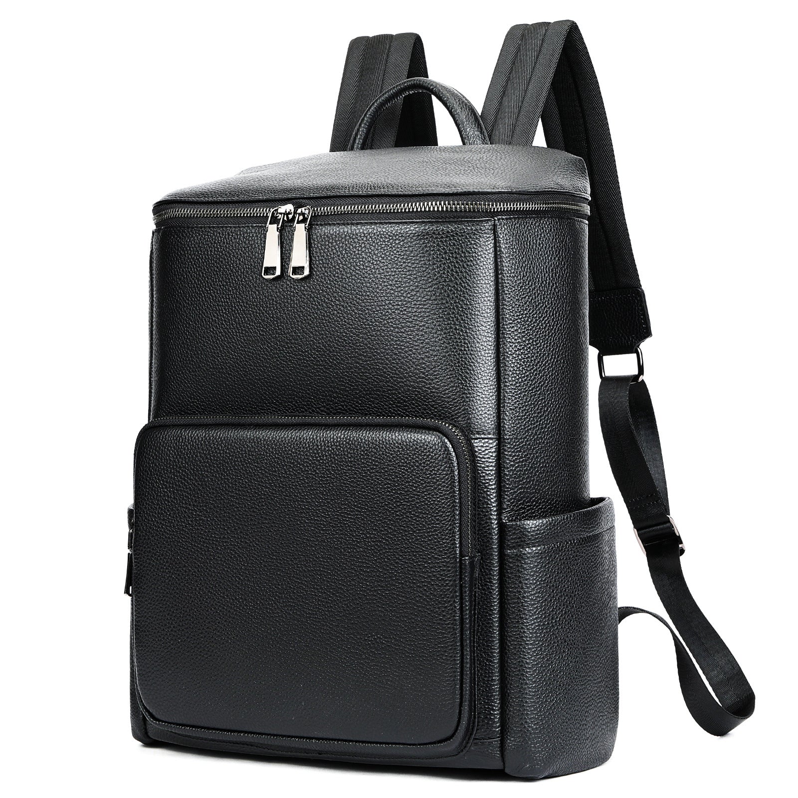 Mens Leather Commuter Casual Laptop Backpack