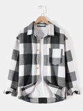 New Mens Plaid Comfortable Long-sleeve Shirt With A Relaxed Fit