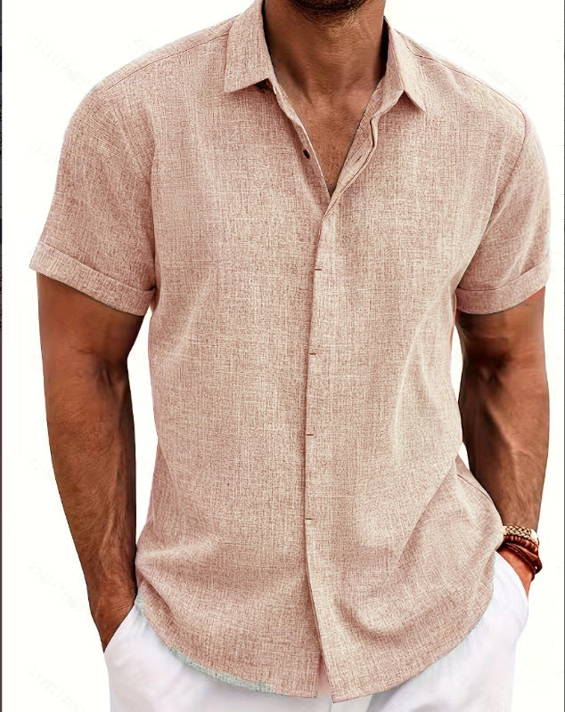 Beach Plus Size Men's Short-sleeve Shirt
