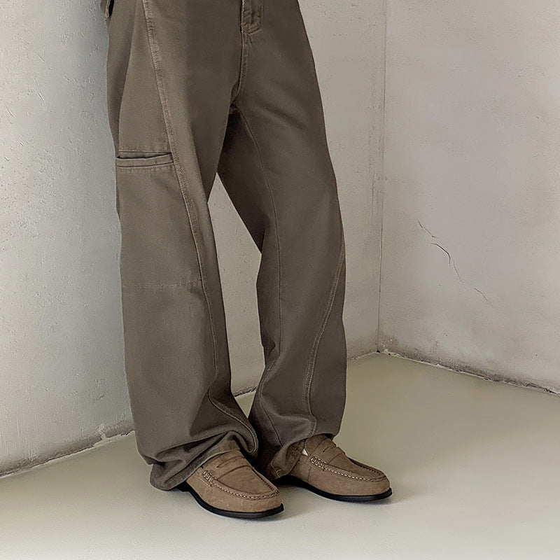 Atmosphere Basic Soft Bottom Slip-on Niche Casual All-match Leather Shoes