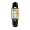 Fashionable Womens Square Steel-Strap Quartz Watch