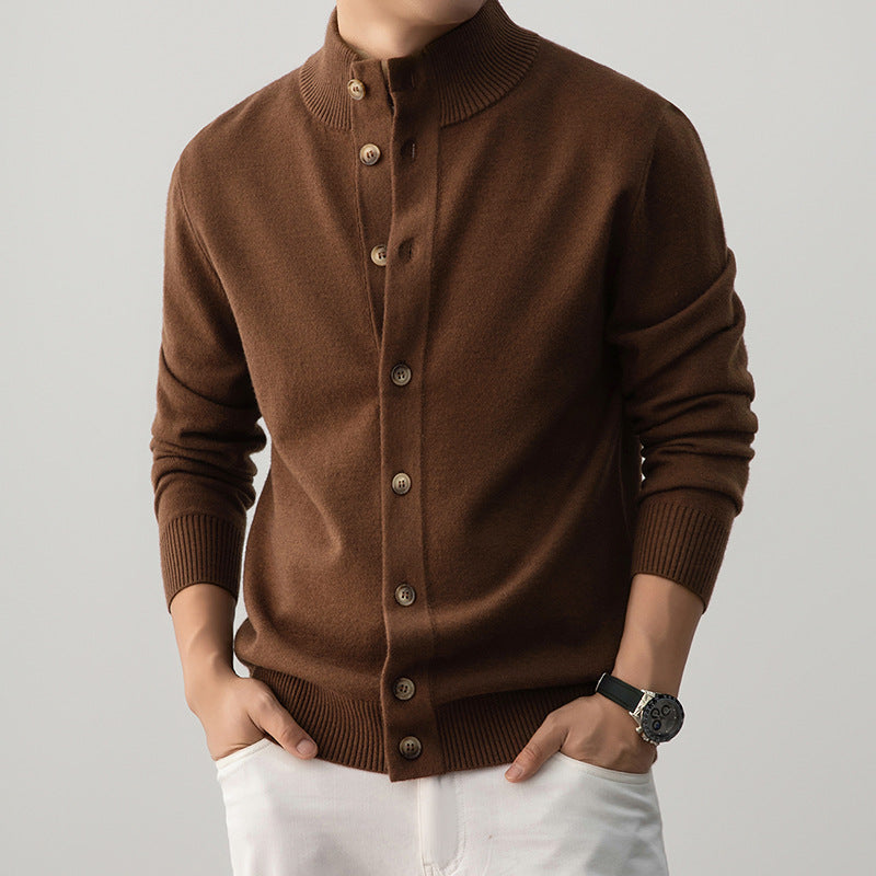 Men's Casual Thick Semi-turtleneck Sweater Old Money Style