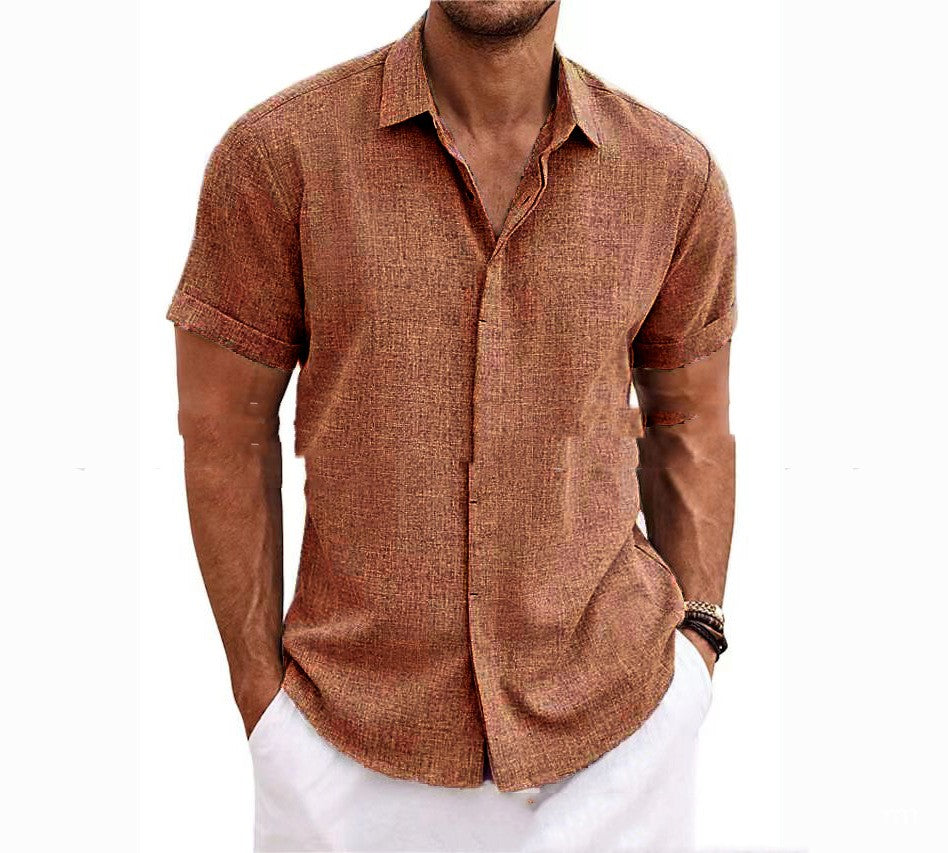 Beach Plus Size Men's Short-sleeve Shirt